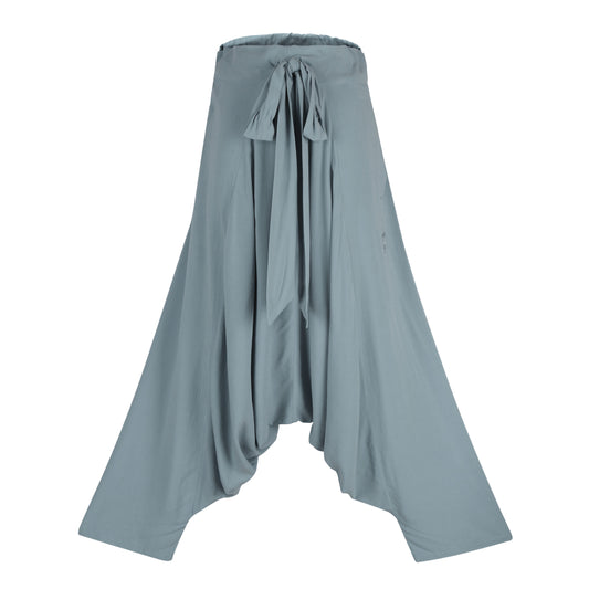 Femme Flair Pants Pants Blooms Of Love One Size Aquatic Aura 85% Viscose & 15% Linen
